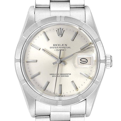 Rolex Date Watch 15010 for Men | 34MM | Stainless Steel | Silver Dial | Vintage