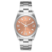Rolex Air King Watch 14000 for Men | 34MM | Salmon Dial | Smooth Bezel | Stainless Steel