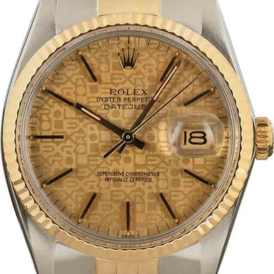 Rolex Datejust 16013 for Men | 36MM | Two Tone | Champagne Jubilee Dial