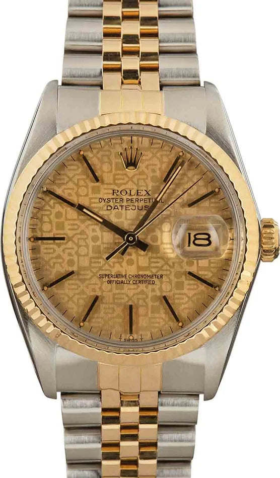 Rolex Datejust 16013 for Men | 36MM | Two Tone | Champagne Jubilee Dial