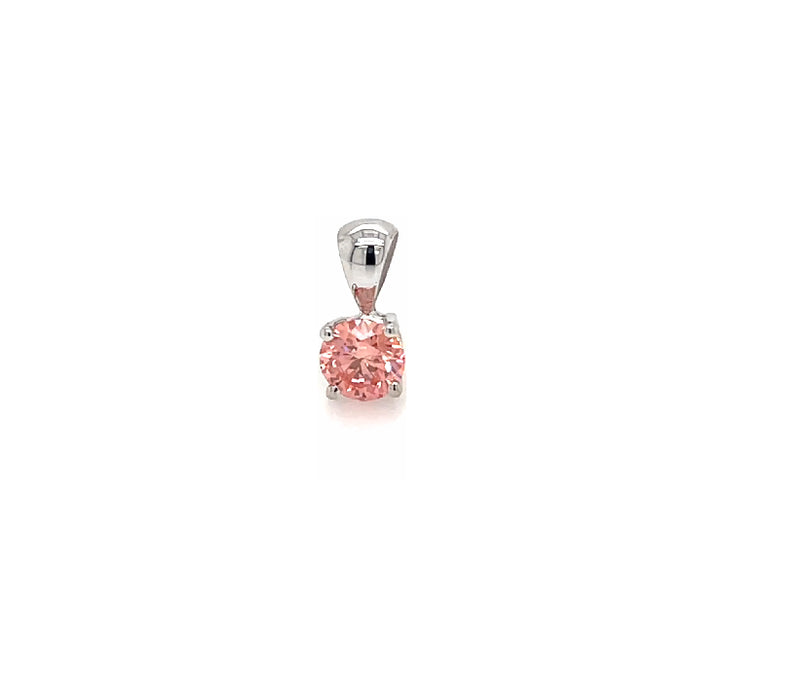 SOLITAIRE PENDANT 14KW PINK VS CVD DIA 0.64CTS