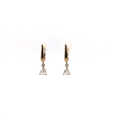 DROP EARRING 14KY E VS1 HPHT DIA 0.96CTS