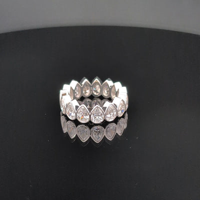 PEAR ETERNITY BAND 14KW EF VS1 HPHT DIA 5.85CTS