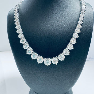 (1.08CTS) RIVIERA NECKLACE 14KW FG VS2 CVD DIA 30.01CTS