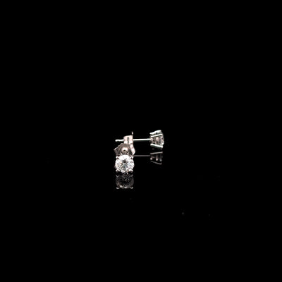 BASKET STUD EARRINGS 14KW DE VS2 HPHT DIA 0.72CTS