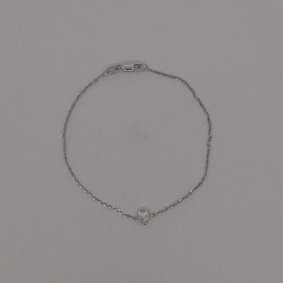 SOLITAIRE BRACELET 14KW EF VS1 HPHT DIA 0.25CTS