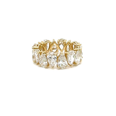 PEAR ETERNITY BAND 14KY HI VS1 CVD DIA 7.30CTS
