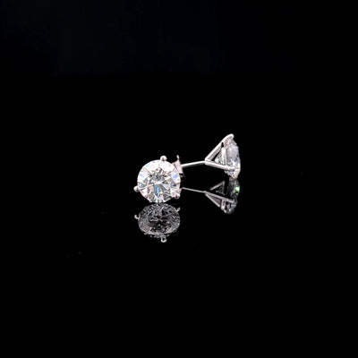 MARTINI STUD EARRINGS 14KW FG VS2 CVD DIA 4.08CTS