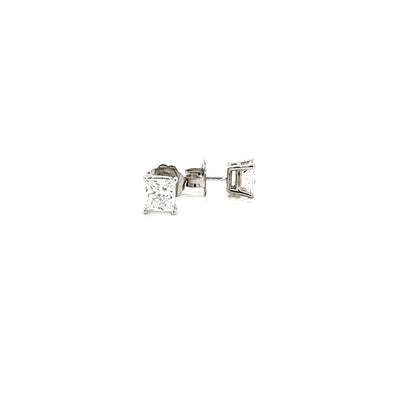 BASKET STUD EARRINGS 14KW EF VS1 HPHT DIA 0.85CTS