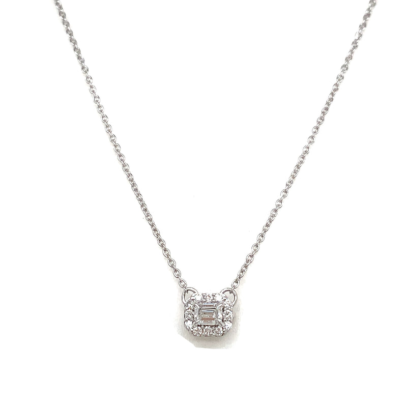 HALO PENDANTS 14KW EF SI2 HPHT DIA .24CTS