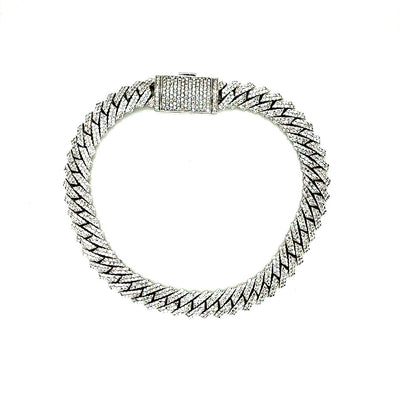 CUBAN BRACELET 14KW FG VS2 CVD DIA 4.88CTS