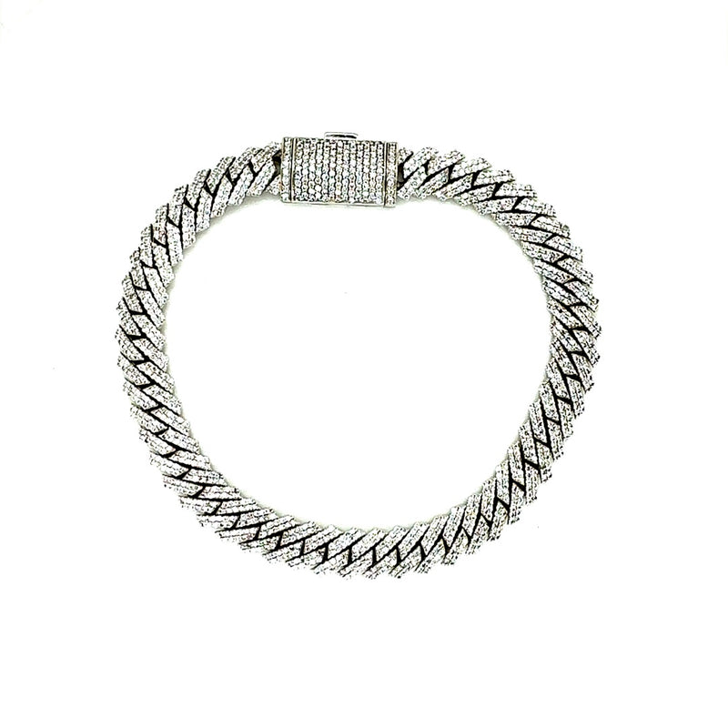 CUBAN BRACELET 14KW FG VS2 CVD DIA 4.88CTS
