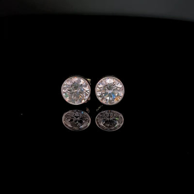 STUD EARRING 14KW FG VS2 CVD DIA 3.06CTS
