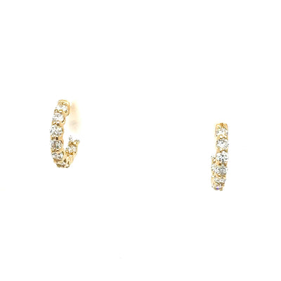 IN OUT HOOPS EARRINGS 14KY FG VS2 CVD DIA 1.76CTS