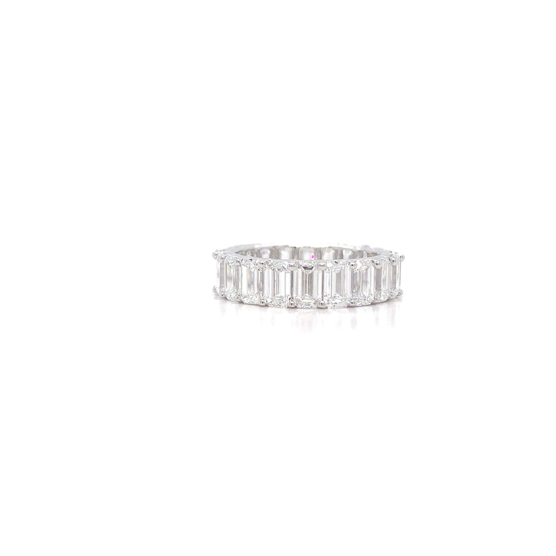 EMERALD ETERNITY BAND 14KW EF VS1 HPHT DIA 4.98CTS