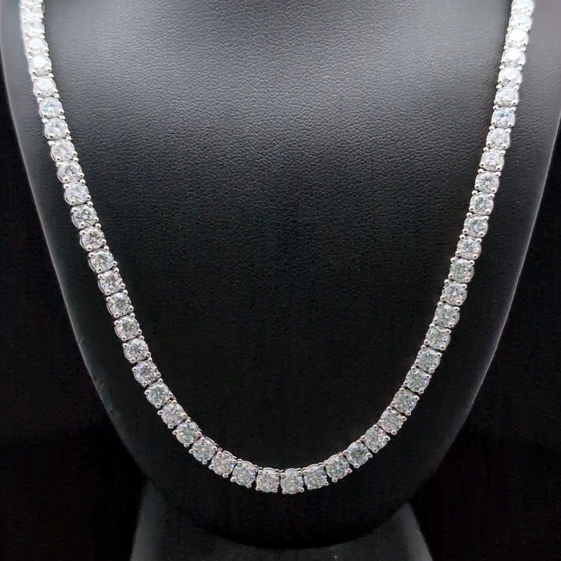 TENNIS NECKLACES 14KW EF VS2 HPHT DIA 23.69CTS
