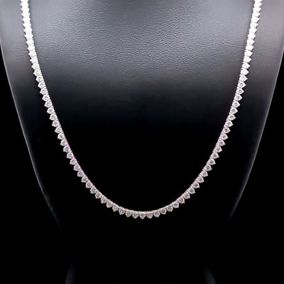 TENNIS NECKLACE 14KW FG VS2 CVD DIA 5.07CTS