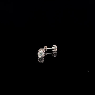 BASKET STUD EARRINGS 14KW FG VS2 CVD DIA 1.00CTS
