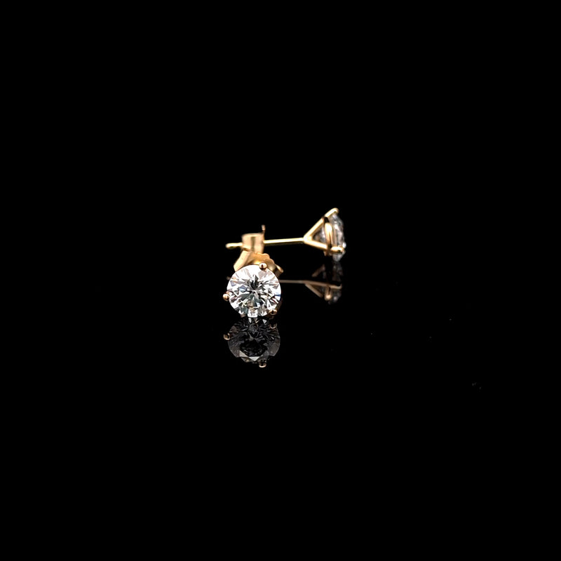 MARTINI STUD EARRINGS 14KY DE VS2 HPHT DIA 1.47CTS