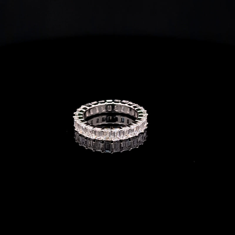 EMERALD ETERNITY RING 14KW EF VS1 HPHT DIA 3.63 CTS