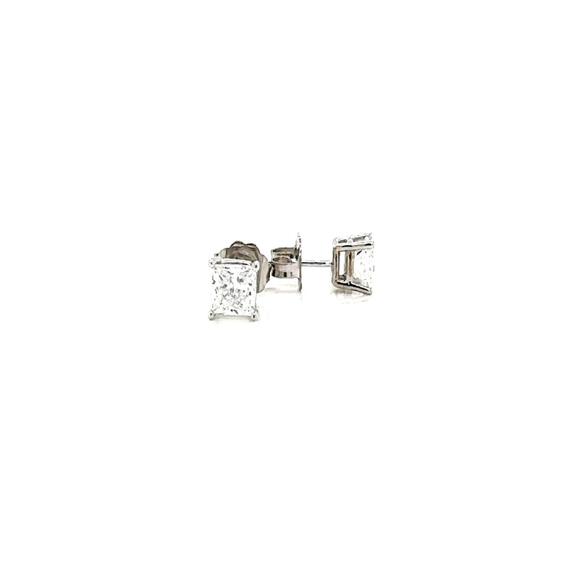 BASKET STUD EARRINGS 14KW EF VS1 HPHT DIA 0.83CTS