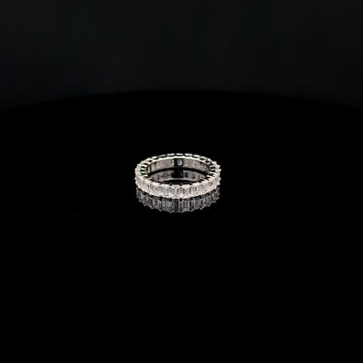 EMERALD ETERNITY RING 14KW EF VS1 HPHT DIA 3.88 CTS