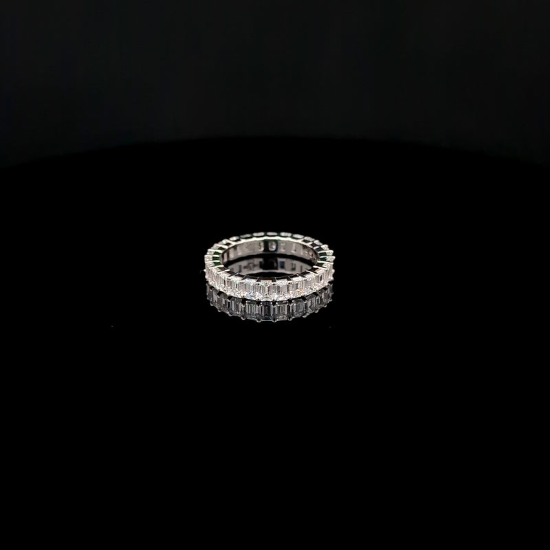 EMERALD ETERNITY RING 14KW EF VS1 HPHT DIA 3.88 CTS