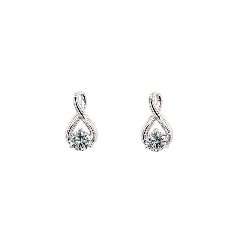 FANCY EARRINGS 14KW BLUE VS HPHT DIA 0.52CTS