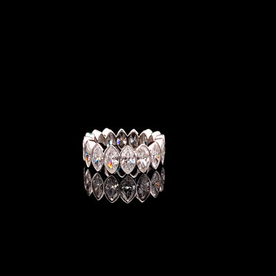 MARQUISE ETERNITY BAND 14KW EF VS1 HPHT DIA 5.15CTS