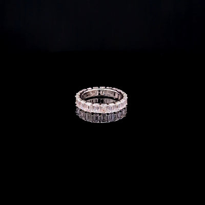 EMERALD ETERNITY BAND 14KW EF VS1 HPHT DIA 5.15CTS