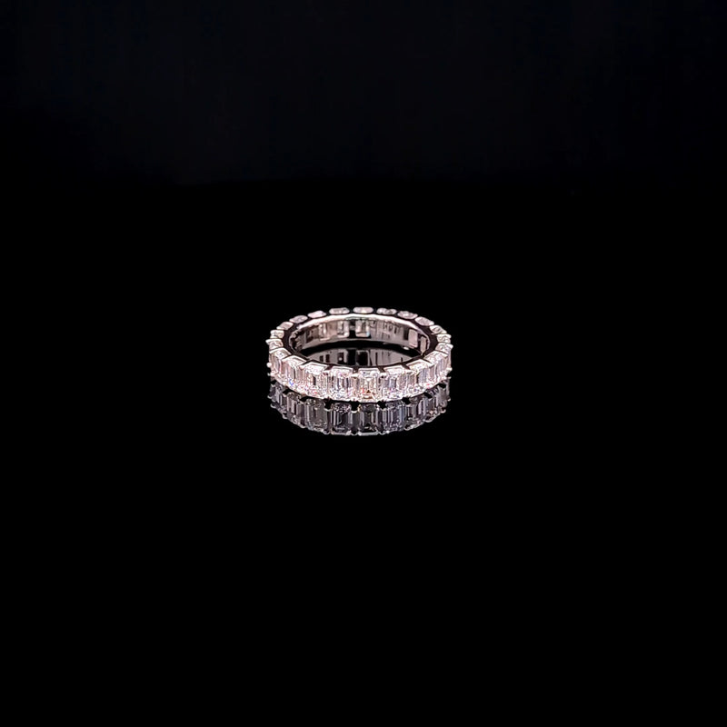 EMERALD ETERNITY BAND 14KW EF VS1 HPHT DIA 5.15CTS