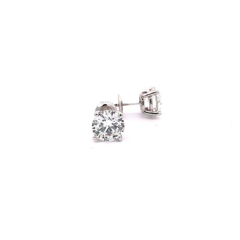 BASKET STUD EARRING 14KW FG VS2 CVD DIA 4.07CTS