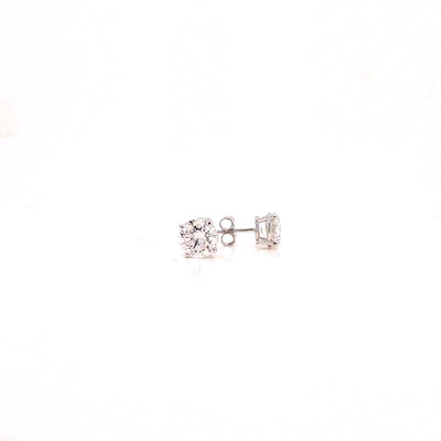 BASKET STUD EARRINGS 14KW FG VS2 CVD DIA 2.19CTS