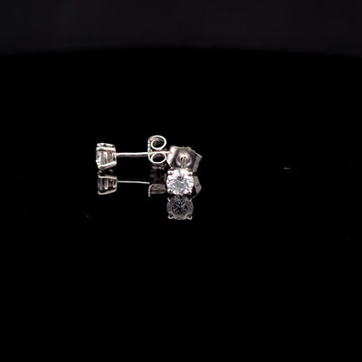 BASKET STUD EARRING 14KW DE VS2 HPHT DIA 0.46CTS
