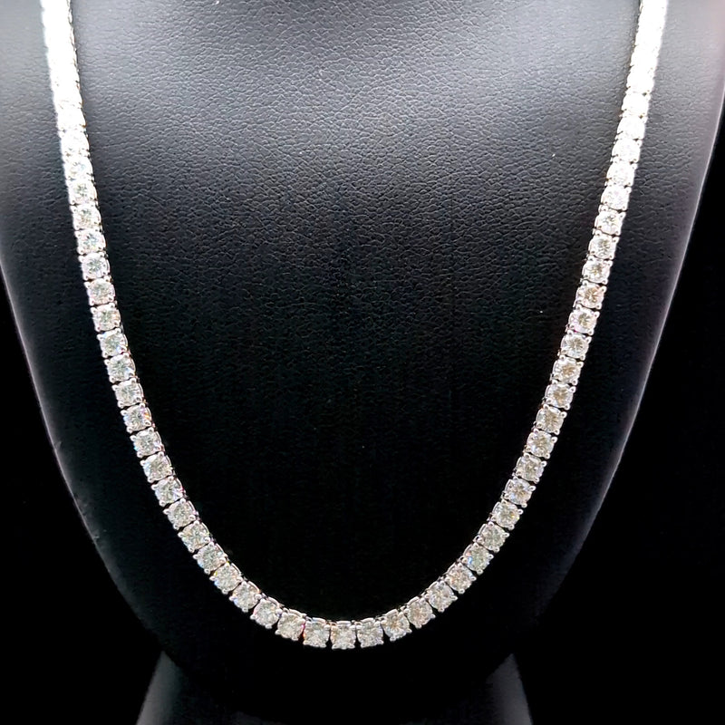 TENNIS NECKLACE 14KW FG VS2 CVD DIA 14.44CTS