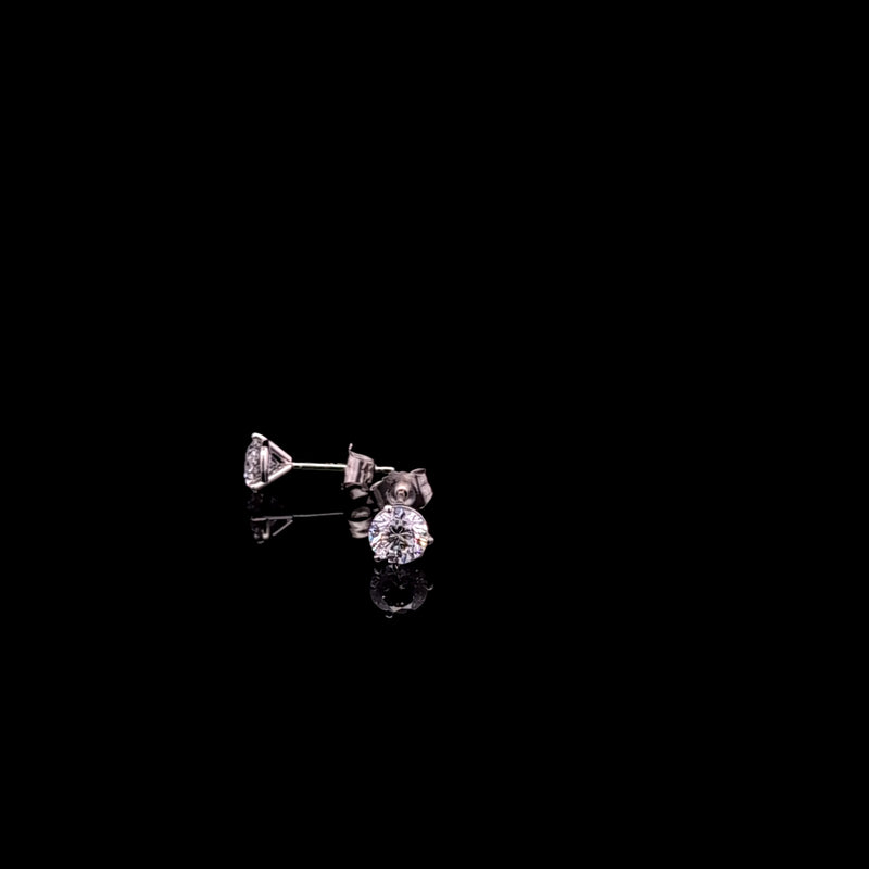 MARTINI STUDS EARRING 14KW EF VS2 HPHT DIA 1.04CTS