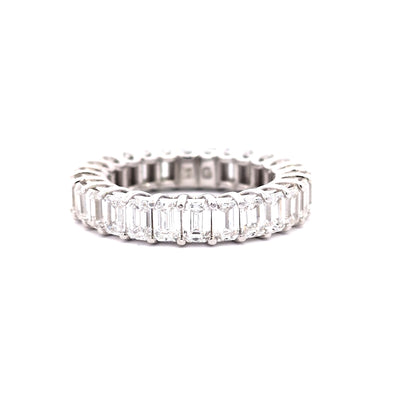 EMERALD ETERNITY BAND 14KW EF VS1 HPHT DIA 4.04CTS