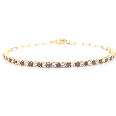 PAPER CLIP BRACELET 14KY FG VS CVD DIA 1.28CTS