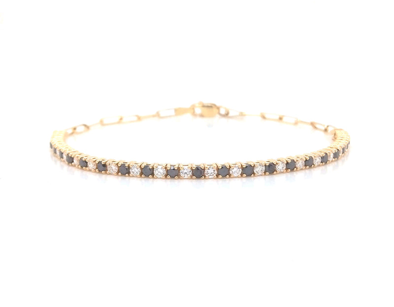 PAPER CLIP BRACELET 14KY FG VS CVD DIA 1.28CTS