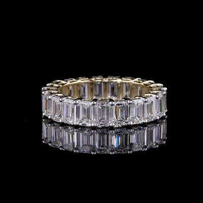 EMERALD ETERNITY BAND 14KY EF VS HPHT DIA 6.5CTS