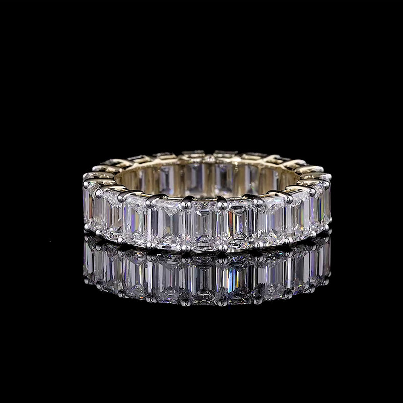 EMERALD ETERNITY BAND 14KY EF VS HPHT DIA 6.5CTS