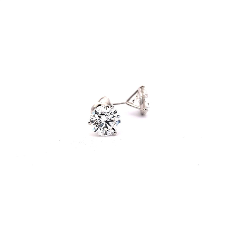 MARTINI STUD EARRINGS 14KW F VVS1(IGI) CVD DIA 6.14CTS