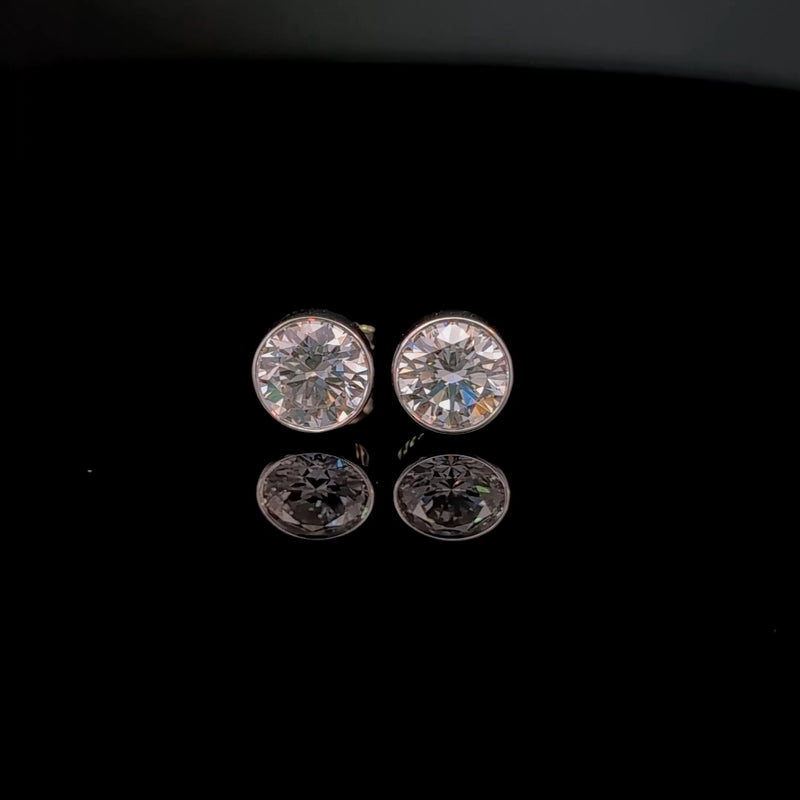 STUD EARRING 14KW FG VS2 CVD DIA 3.1CTS