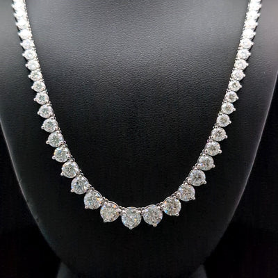 (0.69CT) RIVIERA NECKLACE 14KW EF VS2 HPHT DIA 20.38CTS