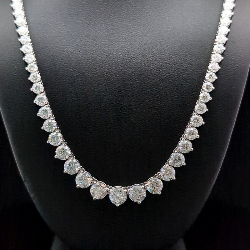 (0.69CT) RIVIERA NECKLACE 14KW EF VS2 HPHT DIA 20.38CTS