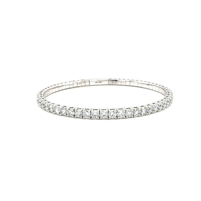 BANGLE BRACELET 14KW EF VS2 HPHT DIA 3.54CTS