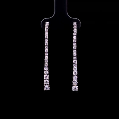 TENNIS EARRINGS 14KW FG VS2 CVD DIA 1.46CTS