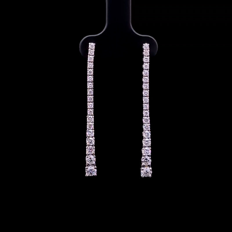 TENNIS EARRINGS 14KW FG VS2 CVD DIA 1.46CTS