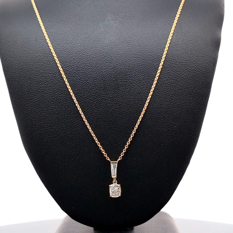 FANCY PENDANT 14KY F VS1 CVD 0.69CTS