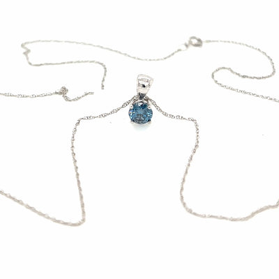 SOLITAIRE PENDANT 14KW BLUE VS CVD DIA 0.44CTS